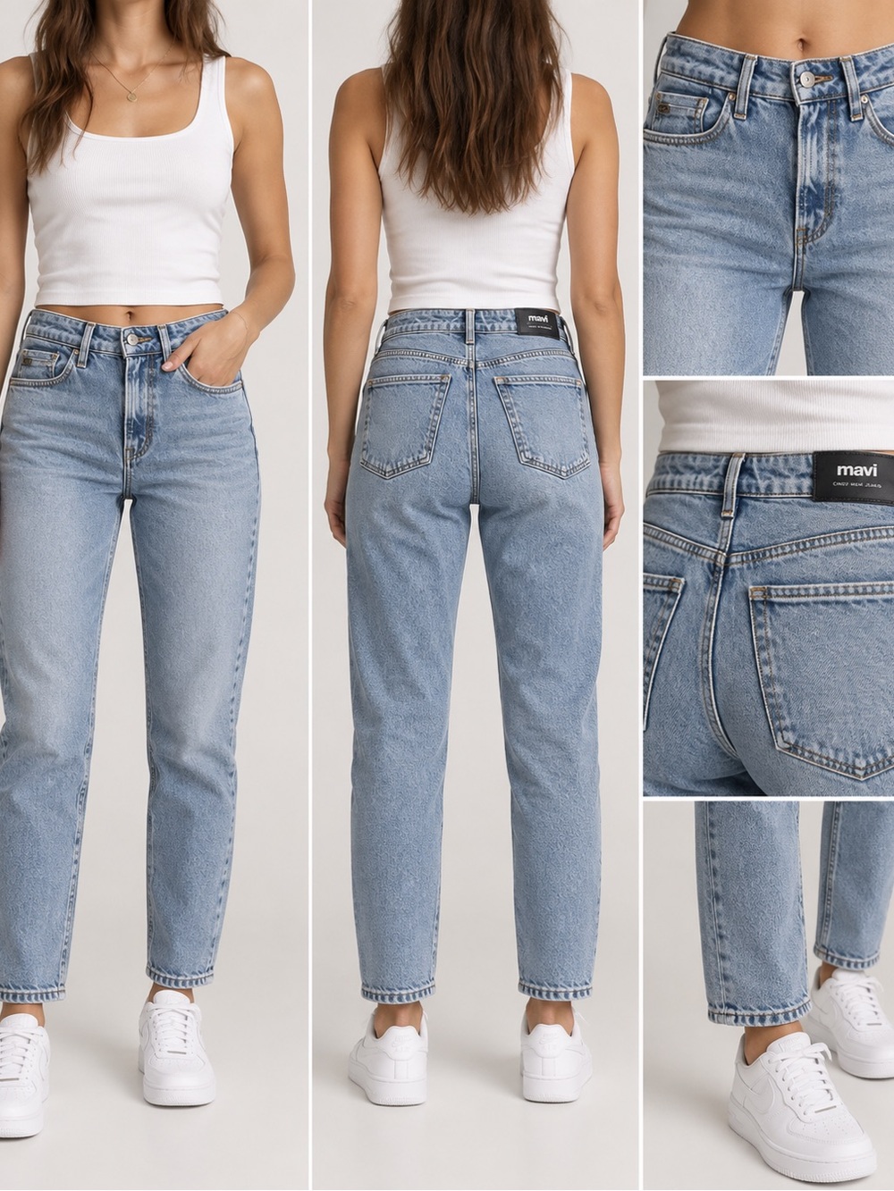 Mavi Straight-Leg Jeans in Light Blue Wash